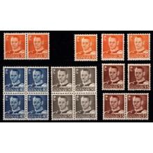 Frederik IX - Lot med Postfriske mærker og 4-blokke.